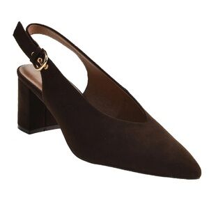 New in box. Menny chocolate brown suede slingback heel pump Chinese Laundry